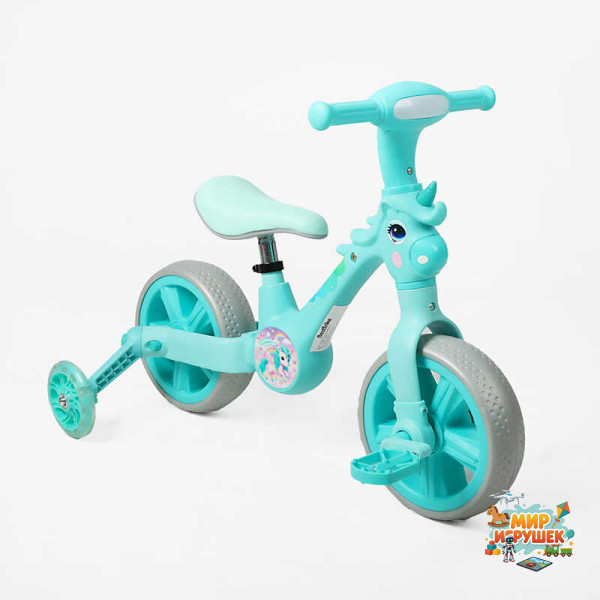 Велосипед-трансформер Best Trike JM-0819-2 (1) колеса 10’’, музика та підсвічування, з’ємні педалі, з’ємні допоміжні бокові колеса, в коробці