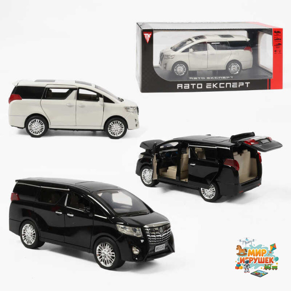 Машинка RS-11632 (24) 'Авто Експерт', 2 кольори, металопластик, 1:24, звук, світло, інерція, відчиняються двері, багажник та капот, в коробці