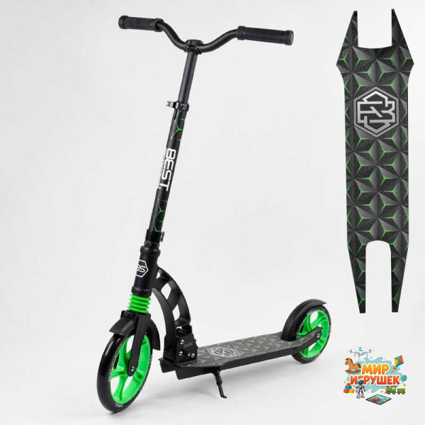 Самокат двоколісний 'Best Scooter' 62798 (2) колеса PU, d переднього колеса - 230мм, d заднього колеса - 180мм, 1 амортизатор передній, в коробці