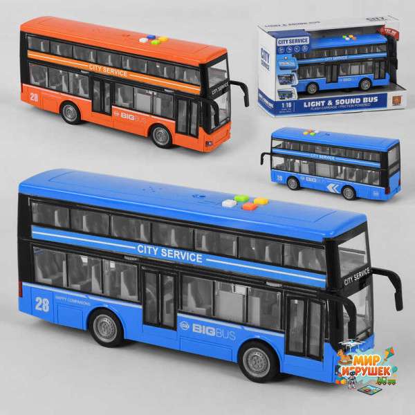 Автобус WY 912 AB (24) 2 види, інерція, світло, звук, в коробці