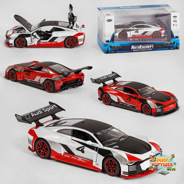 Машинка ТК - 6610 (32) 'Авто Експерт' 2 кольори, металопластик, 1:32, світло, звук, інерція, відчиняються двері, багажник, капот, в коробці