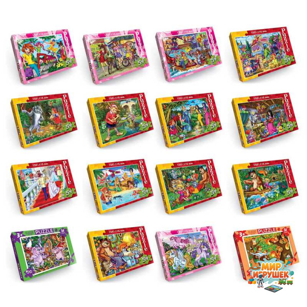 гр Пазли 54 ел. C54-...-... МІКС (160) ВИДАЄТЬСЯ ТІЛЬКИ МІКС ВИДІВ 'Danko Toys'