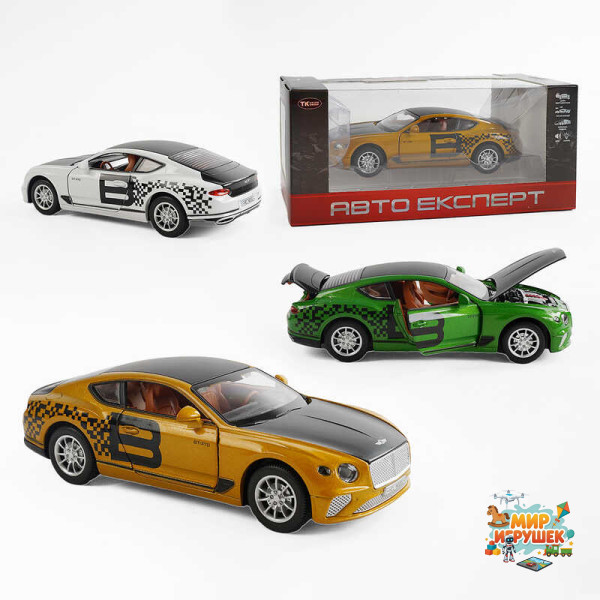 Машина TX 10355 (48/2) 'Авто Експерт', 3 кольори, металопластик, масштаб 1:22, світло, звук, інерція, відчиняються двері, багажник та капот, в коробці, ВИДАЄТЬСЯ ТІЛЬКИ МІКС ВИДІВ