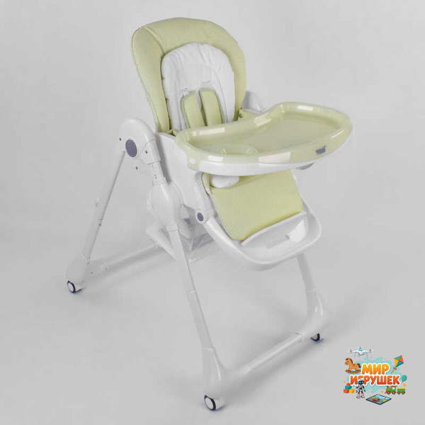 Стільчик для годування Toti W-56077 (1) м'який PU, м'який вкладиш, 4 колеса, знімний столик, в коробці