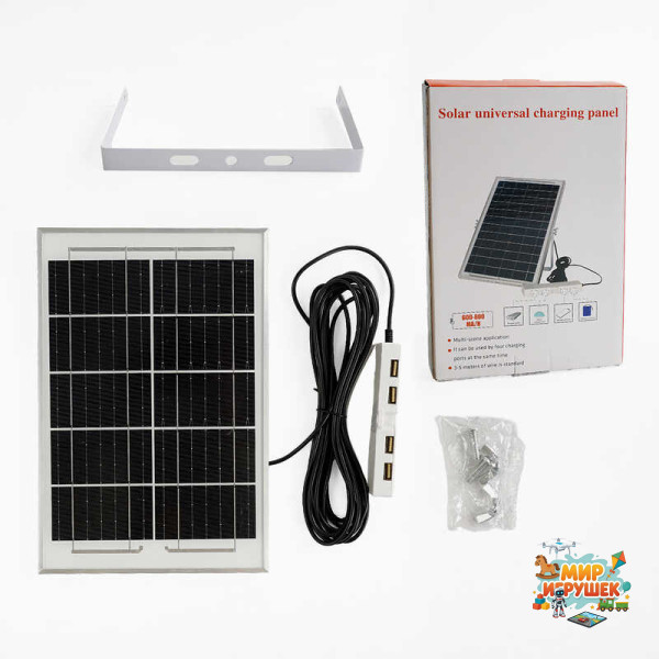 Зарядна станція С 68426 (33) сонячна панель, 4 USB виходи, 600-800 mA/h, коробці