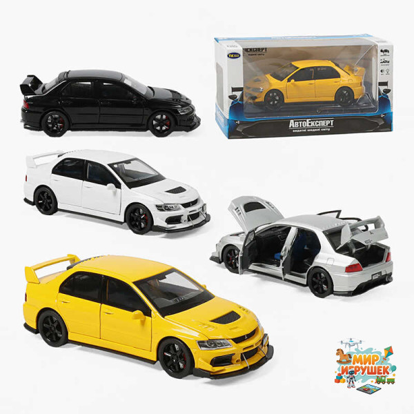 Машинка ТК-12263 (48/2) 'Авто Експерт', 4 кольори, металопластик, 1:32, світло, звук, інерція, відчиняються двері, багажник, капот, 2 режими роботи: зі звуком / без, в коробці