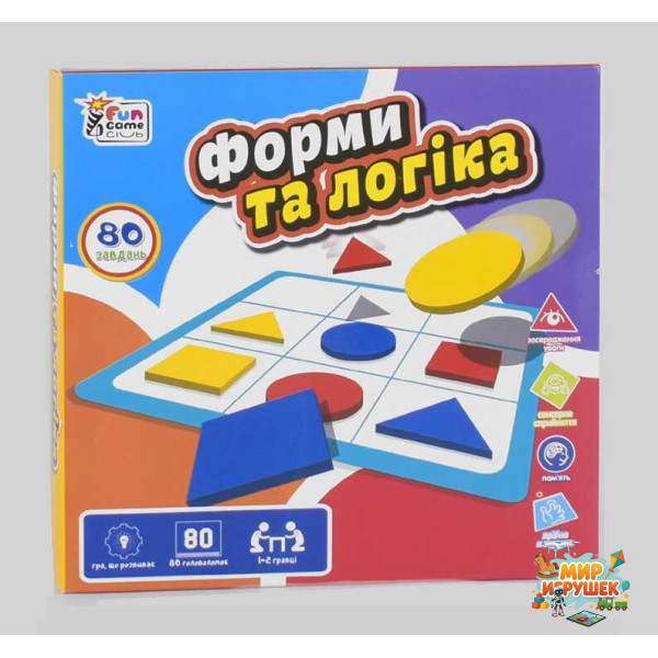 гр Розвиваюча гра 'Форми та логіка' UKB-B 0034 (24) '4FUN Game Club', українською мовою, в коробці