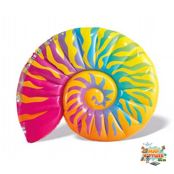 Intex Матрац 58791 EU (4) ПЛОТ “РАДУЖНА РАКОВИНА” 157X127Х25см