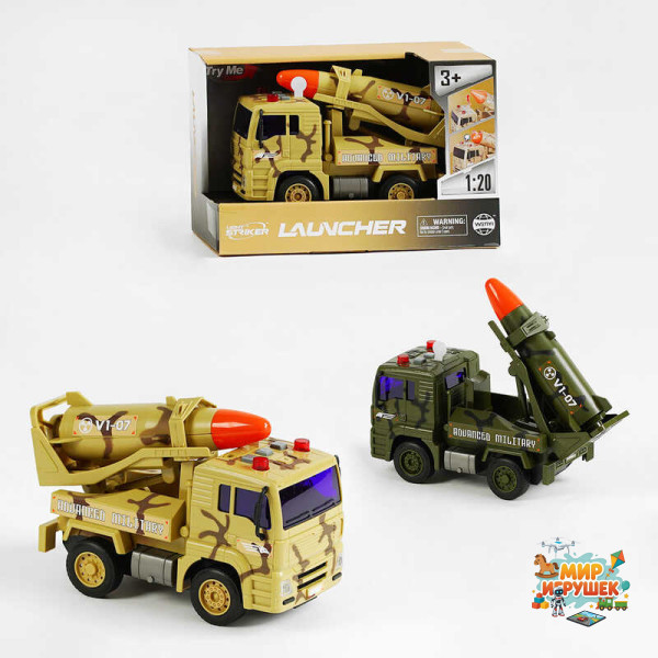 Машина військова WY 440 A / 441 A (36) 2 види, масштаб 1:20, звуки,підсвічування, інерція, рухомі елементи, в коробці