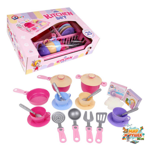 гр Кухонний набір 7082 (5) 25 елементів, 'Technok Toys'