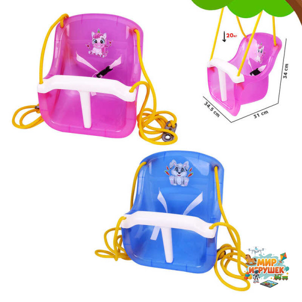 гр Гойдалки підвісні 8096 (7) 2 кольори (синя, рожева) 'Technok Toys'