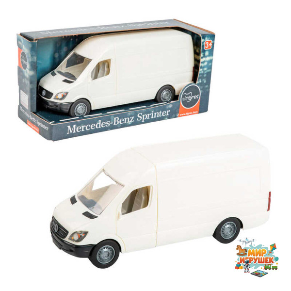 гр Автомобіль 'Mercedes-Benz Sprinter' вантажний білий 39651 (4) 'Tigres' 1:24, гумові колеса, двері відчиняються, кермо підіймається, в коробці