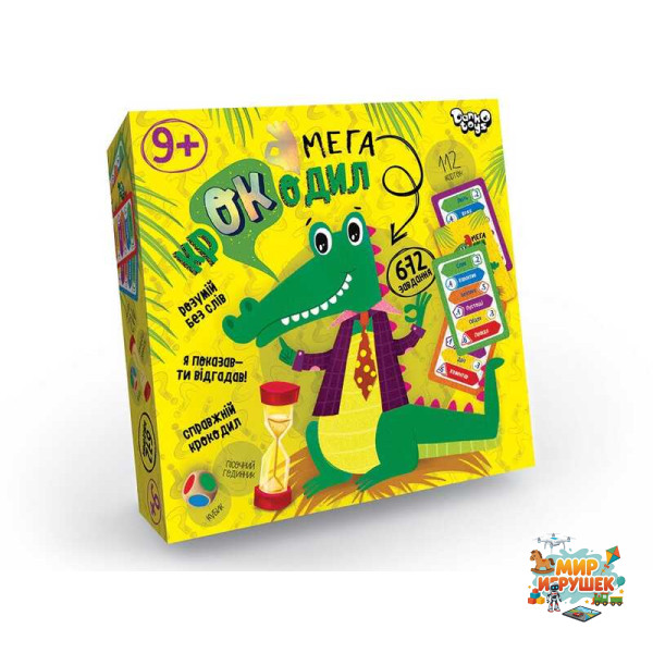 гр Настільна гра вікторина 'Мега-крокодил' (укр) CROC-03-01U (10) Danko Toys