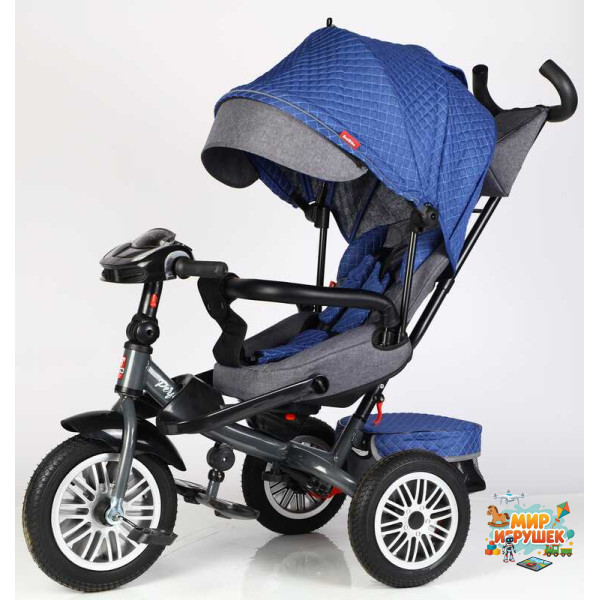 Велосипед 3-х кол. 8066 / 608-70 BestTrike 'Perfetto' (1) поворотне сидіння, колеса гумові безкамерні, кошик, фара музична, USB, Bluetooth, в коробці