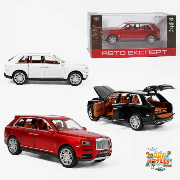 Машинка RS-76216 (36) 'Авто Експерт', 3 кольори, металопластик, масштаб 1:22, світло, звук, інерція, відчиняються двері, багажник та капот, в коробці, ВИДАЄТЬСЯ ТІЛЬКИ МІКС ВИДІВ