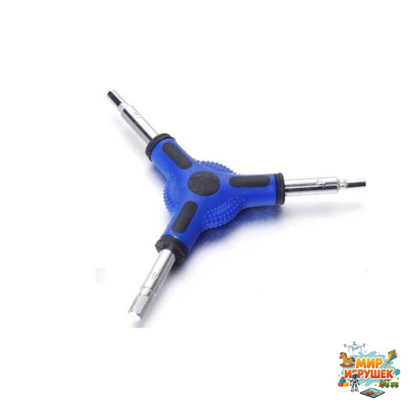 Ключ шестигранний FOURIES BALL WRENCH G-68755 (100) 80мм, 4/5/6мм, сталь 6150