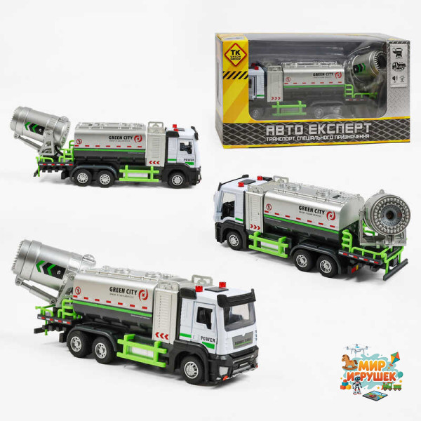 Спецтехніка LS-0608-10 (60/2) “Авто Експерт”, “Автоцистерна”, металопластик, масштаб: 1:32, інерція, підсвічування, звук, парогенерація, відчиняються двері, гумові шини, в коробці
