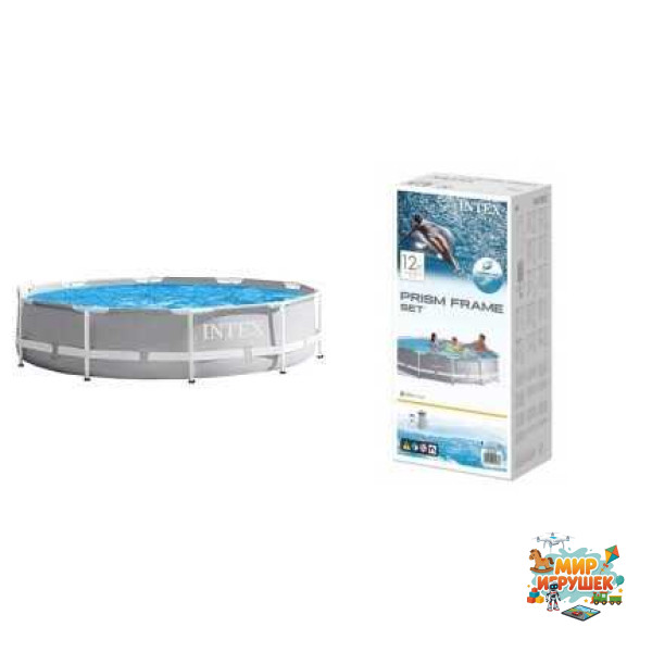 Intex Басейн каркасний 26700 NP (1) розмір:305x76см, Prism Frame Pool, об'єм води:4485л, у коробці