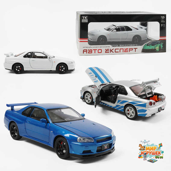 Машинка 1990-21 (24) 'Авто Експерт', 3 кольори, металопластик, 1:24, звук, світло, інерція, відчиняються двері, у коробці, ВИДАЄТЬСЯ ТІЛЬКИ МІКС ВИДІВ