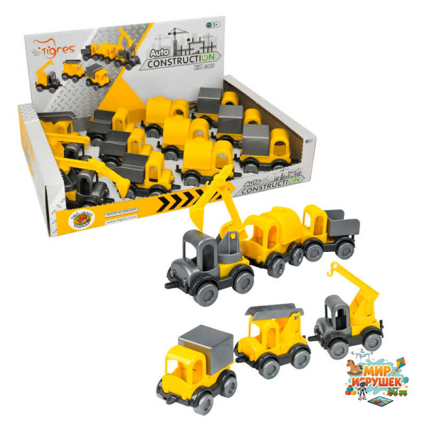 гр Будівельні машинки 'Kid cars' 39901 ЦІНА ЗА 12 ШТУК У БОКСІ (96) 'Tigres'