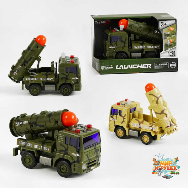 Машина військова WY 440 B /441 B (36) 2 види, масштаб 1:20, звуки, підсвічування, інерція, рухомі елементи, в коробці