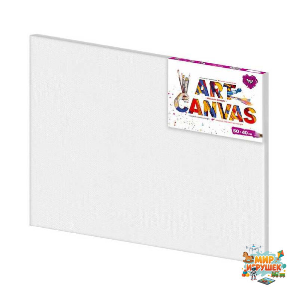 гр Полотно для малювання 'Art Canvas' AC-50×40 (10) 'Danko Toys', у плівці