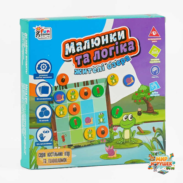 гр Настільна гра 'Малюнки та логіка - Жителі Озера' UKB-B 0030 (12) '4FUN Game Club' українською мовою, в коробці