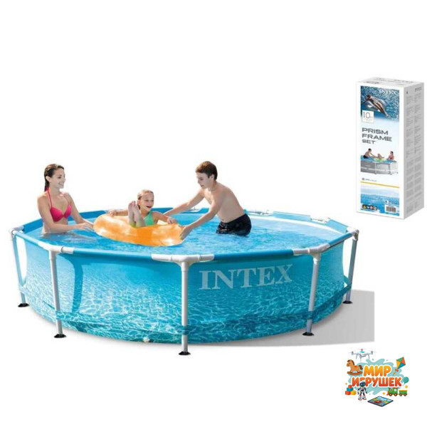 Intex Басейн каркасний 28206 NP (1) круглий, діаметр 305см, висота 76см, об'єм 4485л, у коробці