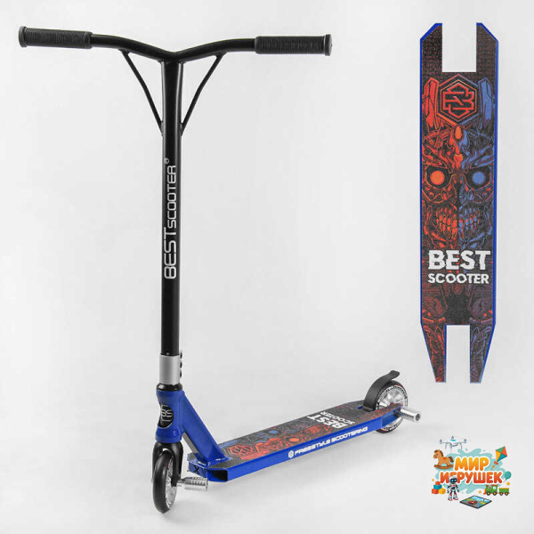 Самокат трюкових Best Scooter 50352 (1) HIC-система, ПЕГИ, алюмінієвий диск і дека, колеса PU d-110 мм, ширина керма - 52 см, висота - 83 см, в коробці