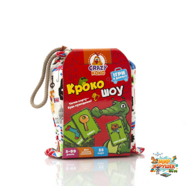 гр Гра настільна 'Крокошоу' (укр) VT8077-10 (12) 'Vladi Toys', 55 карт, у мішку
