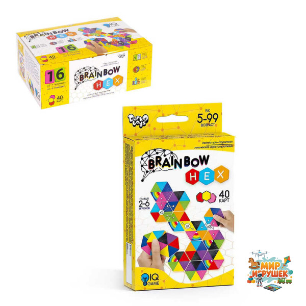 гр Настільна розважальна гра 'Brainbow HEX' G-BRH-01-01 (32) 'Danko Toys', ОПИС УКР/РОС. МОВАМИ