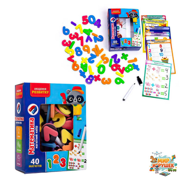 гр Магнітний набір 'Математика з маркером' (укр) - VT5411-16 (12) 'Vladi Toys'