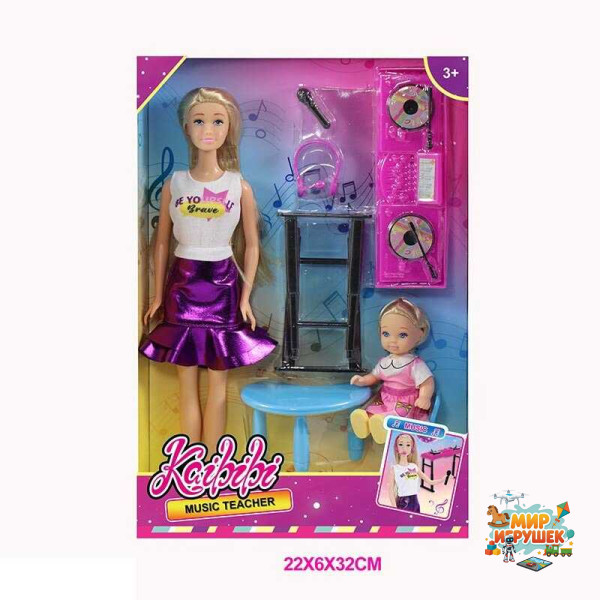Лялька WG 244 (72/2) 30 см, аксесуари, знімний одяг, діджейський пульт, в коробці