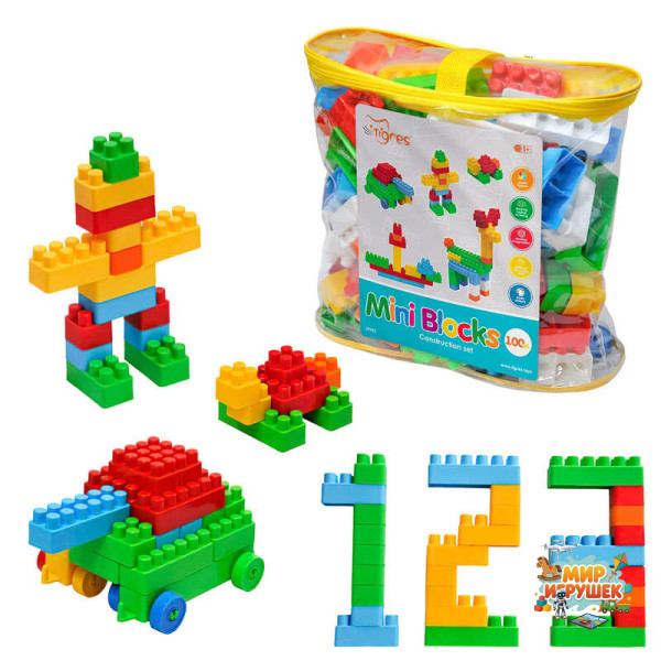 гр Конструктор 'Mini Blocks' 100 ел. 39982 (9) 'Tigres', в сумці