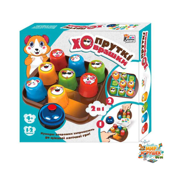 гр Настільна гра 'Пруткі ховрашки' 79026 (18/2) '4FUN Game Club', дзвінок, 25 ігрових карток, ковпачки, наліпки, у коробці
