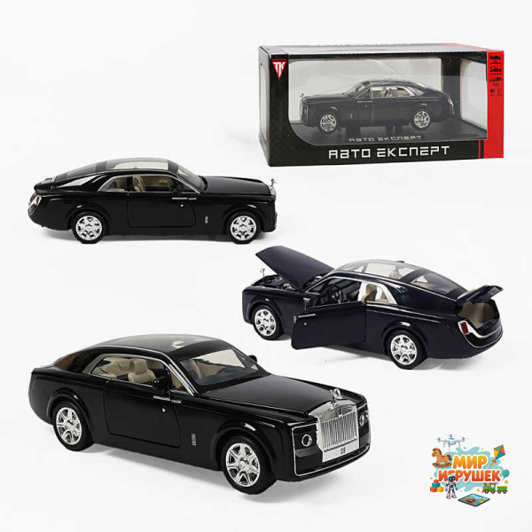 Машинка RS-87412 (24) 'Авто Експерт', 2 кольори, металопластик, 1:24, звук, світло, інерція, відчиняються двері, багажник та капот, в коробці