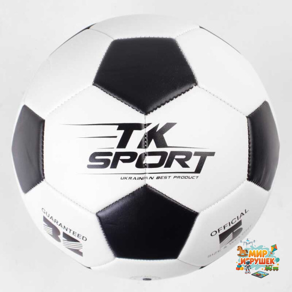 М'яч футбольний C 50478 (60) 'TK Sport', 1 вид, вага 410-420 грамів, гумовий балон з ниткою, матеріал PU, розмір №5