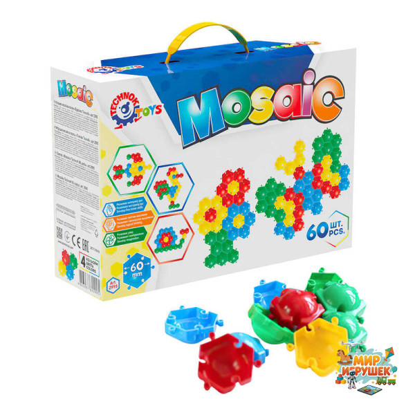 гр Мозаїка - пазли 'Бджілка' 2995 (5) 60 ел, 'Technok Toys', 60 елементів, розмір деталі - 6см, у коробці