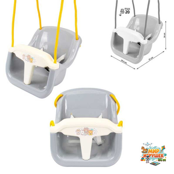 гр Гойдалка 2147 (6) ТЕМНО-СІРА, 'Technok Toys', 34,5х31х34 см, до 20 кг