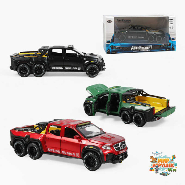 Машинка ТК - 8452 (32) 'Авто Експерт', 3 кольори, металопластик, 1:32, світло, звук, інерція, відчиняються двері, капот, в коробці