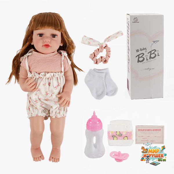 Лялька XBY 5541 (12) висота 52 см, гумова, пляшечка, памперс, соска, в коробці