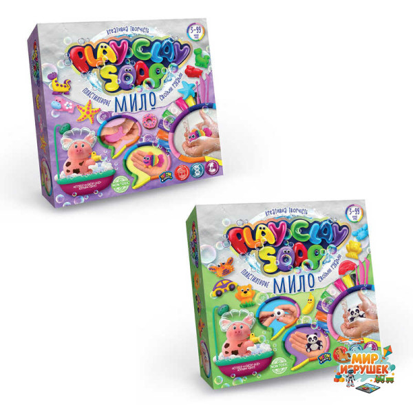 гр Набір творчості 'Пластилінове мило PLAY CLAY SOAP' PCS-01-01U,02U УКР. (6) 'Danko Toys'