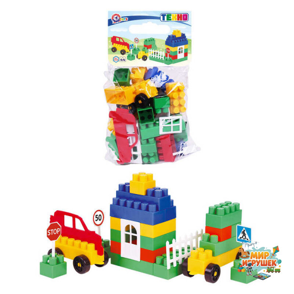гр Конструктор №0 0328 (18) 'Technok Toys', 44 деталі, в пакеті