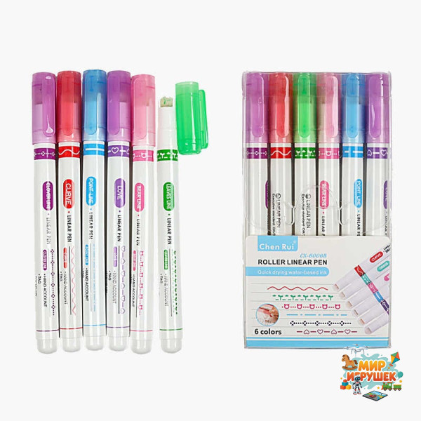 Маркери C 77510 (360) 6 шт, роликові, штампи, у слюді