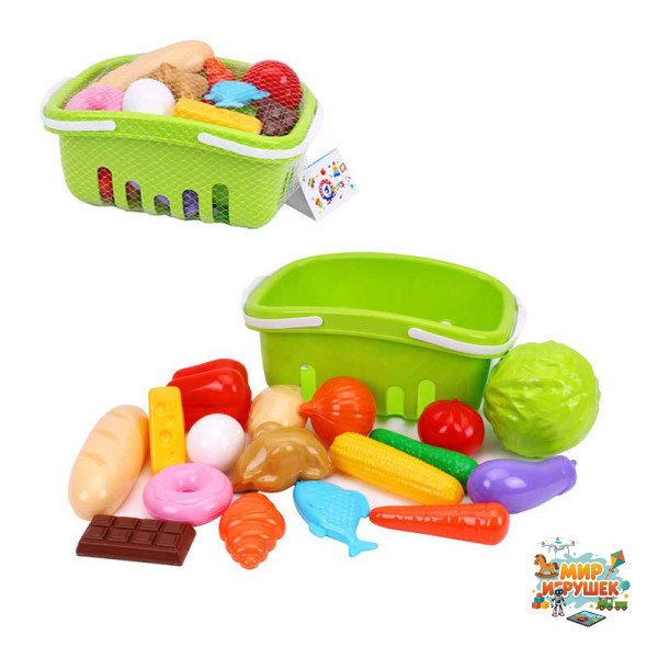 гр Набір 'Продукти' 8720 (14) 'Technok Toys' продукти, кошик, в сітці