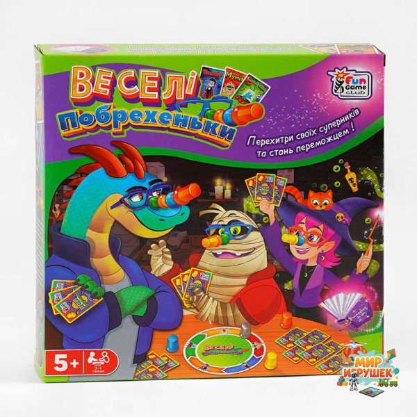 гр Настільна гра “Веселі побрехеньки” 32777 (12) '4FUN Game Club', 24 картки, 4 окулярів, 11 ковпачків, в коробці