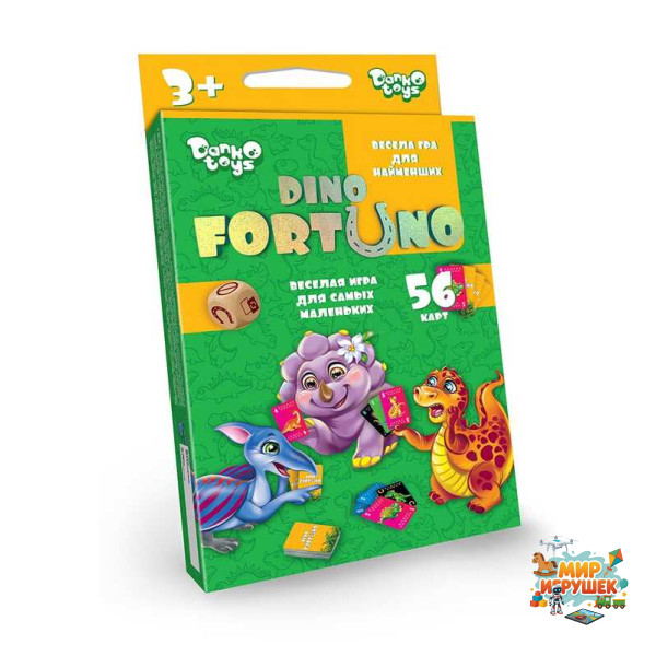 гр Розвиваюча настільна гра 'Dino Fortunos' UF-05-01 (32) 'Danko toys', опис укр\рос мовами