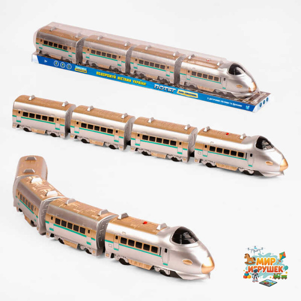 Потяг 50402 (24) 'WToys', ОЗВУЧУВАННЯ УКРАЇНСЬКОЮ МОВОЮ, пісня, фрази, звуки, довжина 70 см, колесо вільного ходу, в слюді