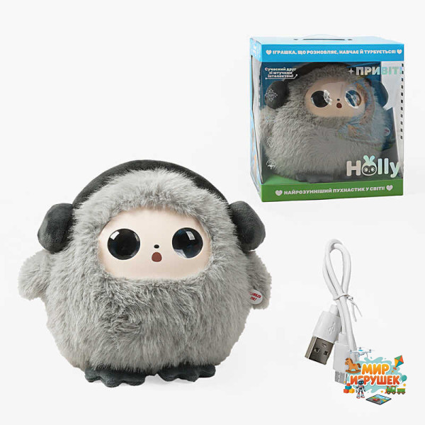 Іграшка зі ШТУЧНИМ ІНТЕЛЕКТОМ Holly H-21036 (12) ОЗВУЧУВАННЯ УКР. МОВОЮ, 50+ мов, голосове спілкування, ігри, новини, казки, LED oчі, WiFi, в коробці