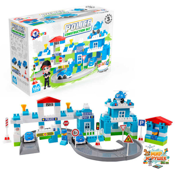 гр Конструктор Технок 8447 (3) 'Technok Toys' відділок поліції, 180 деталей, патрульна машина, мінівен, гвинтокрил, в коробці